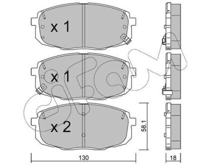 Гальмівні колодки перед. Hyundia i30/KIA C\'eed 02- 822-513-1