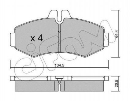 Дисковые тормозные колодки (передние) CIFAM 822-573-0 (фото 1)
