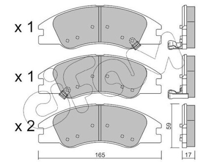 CIFAM KIA гальмівні колодки передн. Cerato  04- 822-630-0