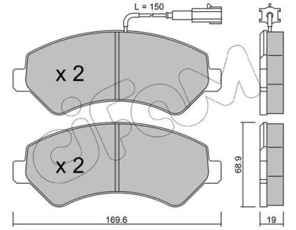 CIFAM FIAT гальмівні колодки передн. Ducato,Jumper 06- 822-709-1