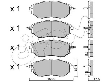 CIFAM SUBARU гальмівні колодки передн. LEGACY IV, FORESTER, OUTBACK 09- 822-763-0