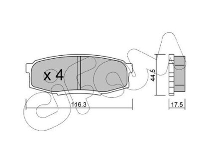 CIFAM TOYOTA колодки гальмів. задн.Land Cruiser 4.7/4.5d 08- 822-822-0