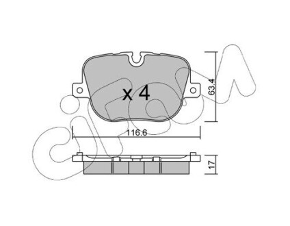 CIFAM LAND ROVER гальмівні колодки задн. RANGE ROVER Sport 09- 822-837-0