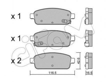 Тормозные колодки (задние) CIFAM 822-840-0 (фото 1)