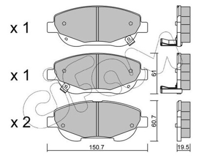 CIFAM TOYOTA колодки гальм. передн. Avensis 2,0-2,2 08- 822-879-0