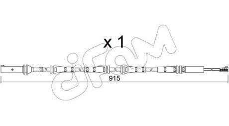Датчик зносу гальмівних колодок (задніх) BMW 5 (G30/F90)/7 (G11/G12) 15- (L=921mm) SU351