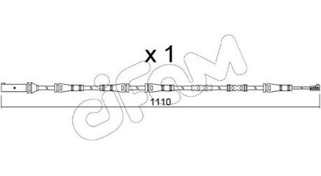 Датчик зносу гальмівних колодок (задніх) BMW 5 (F10/F11) 10- B47/N20/N47/N53/N55/N57 SU368