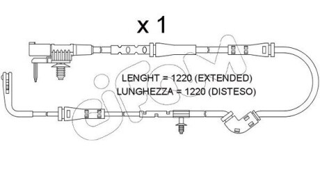 CIFAM LAND ROVER Датчик зносу гал. колодок DISCOVERY SPORT 2.0 14- SU.386