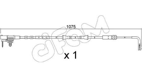 CIFAM LAND ROVER Датчик зносу гал. колодок (перед) RANGE ROVER EVOQUE 1.5 20-, 2.0 18- SU.390