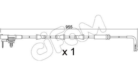 CIFAM JAGUAR Датчик зносу гал. колодок (перед.) I-PACE (X590) 18- SU.396