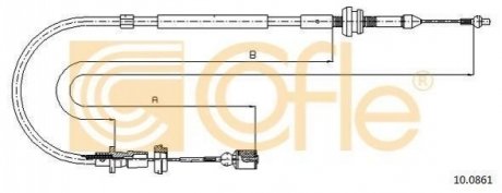 Трос акселератора COFLE 10.0861 (фото 1)