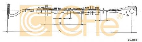 Трос акселератора COFLE 10.086 (фото 1)
