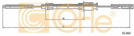Трос ручного гальма COFLE 10.464 (фото 1)