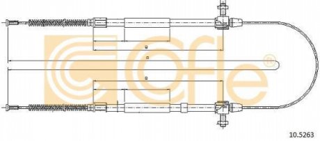 Трос ручного тормоза COFLE 10.5263 (фото 1)
