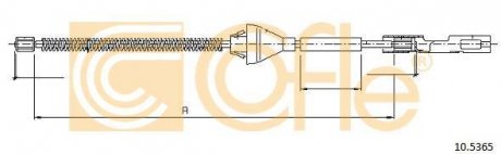 Трос ручного тормоза COFLE 10.5365 (фото 1)
