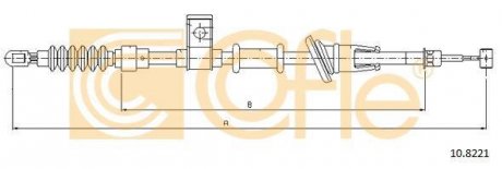 Трос ручного тормоза COFLE 10.8221 (фото 1)