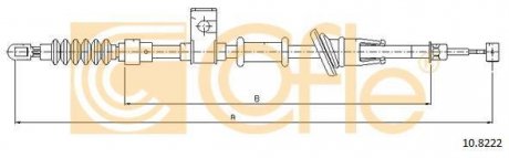 Трос ручного тормоза COFLE 10.8222 (фото 1)