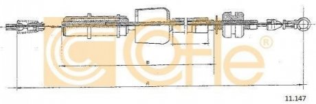 Трос газу OPEL (AD33.0334) COFLE 11.147 (фото 1)