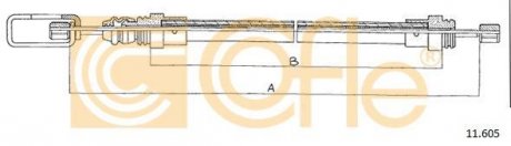Трос ручного тормоза COFLE 11.605 (фото 1)