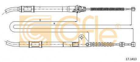Трос ручника COFLE 17.1413 (фото 1)