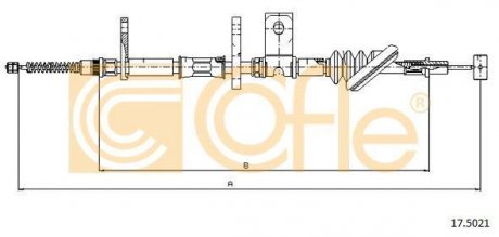 Трос ручного тормоза COFLE 17.5021 (фото 1)