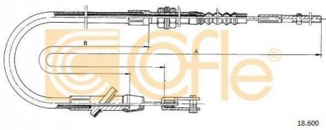 Трос сцепления COFLE 18.600 (фото 1)
