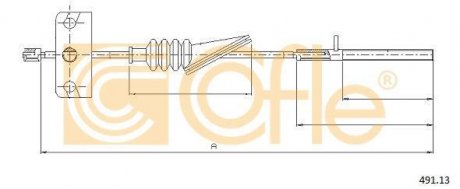 Трос ручного тормоза COFLE 491.13 (фото 1)