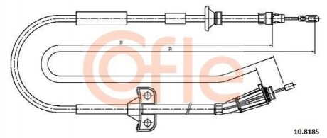 Трос ручного гальма COFLE 92108185 (фото 1)