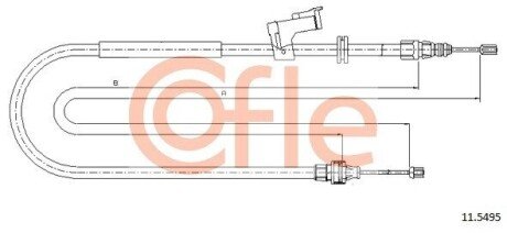 Трос ручного гальма COFLE 92115495 (фото 1)