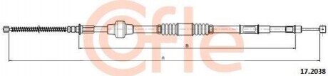 Трос ручника (задній) (R) Mitsubishi Lanceri 95-13 (1525mm) 92172038