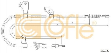 Трос ручника (L) Mitsubishi Colt/Smart Forfour 04-09 92172120