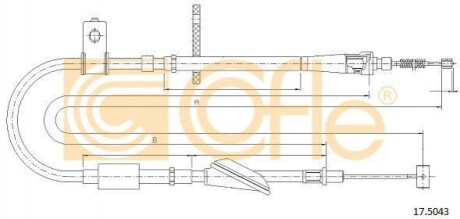 Трос ручного гальма 92175043