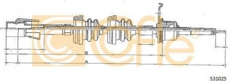 Трос спідометра COFLE S31025 (фото 1)