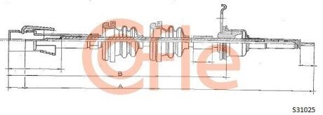 Трос спiдометра COFLE S31025