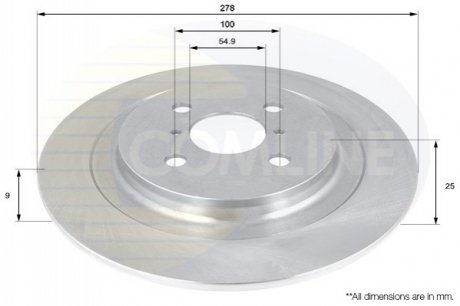 Тормозной диск (задний) ADC01132