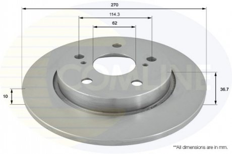 Тормозной диск (задний) Comline ADC01146 (фото 1)