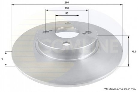 Тормозной диск (задний) Comline ADC0155 (фото 1)