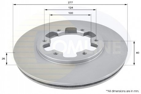 Гальмівний диск вентильований (передній) ADC0238V