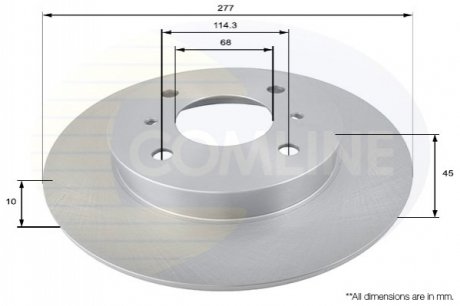 Тормозной диск (задний) Comline ADC0259 (фото 1)