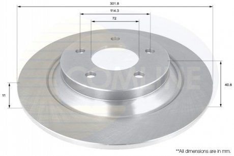 Тормозной диск (задний) Comline ADC0455 (фото 1)