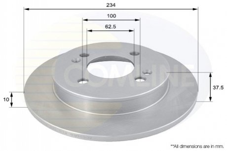 Тормозной диск (задний) Comline ADC1056 (фото 1)