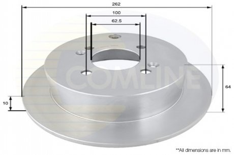 Гальмівний диск (задній) Comline ADC1078 (фото 1)