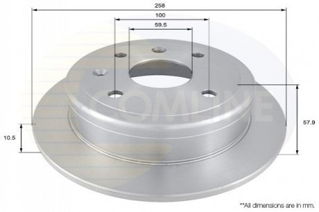 Тормозной диск (задний) Comline ADC1079 (фото 1)