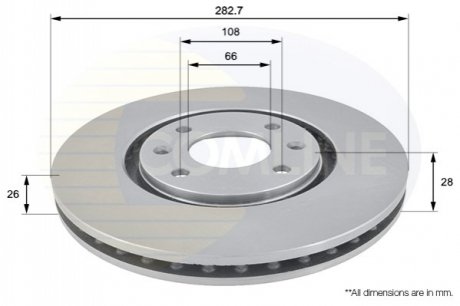 Гальмівний диск Comline ADC1509V (фото 1)