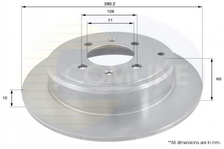 Тормозной диск (задний) Comline ADC1524 (фото 1)