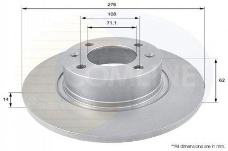 Тормозной диск (задний) Comline ADC1533 (фото 1)