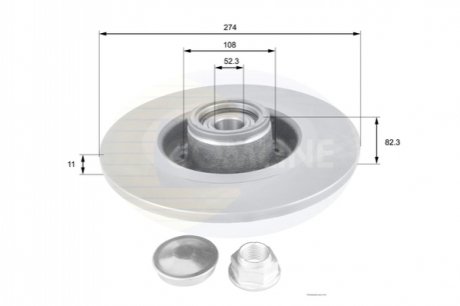 Тормозной диск (задний) Comline ADC1560 (фото 1)