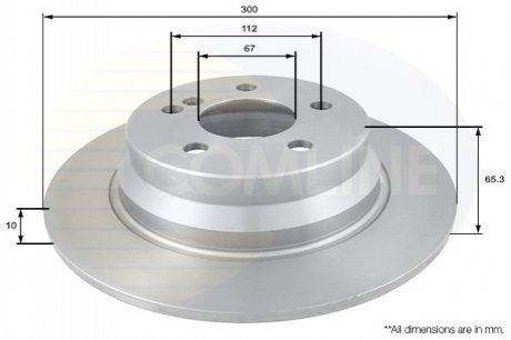 Гальмівний диск (задній) Comline ADC1625 (фото 1)