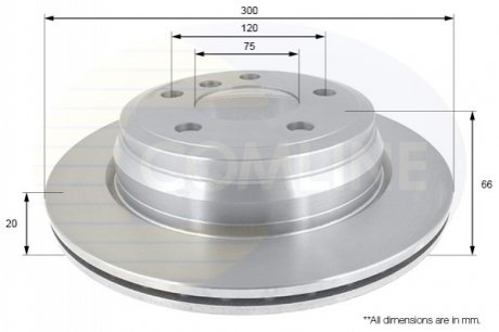 Гальмівний диск вентильований (задній) ADC1776V