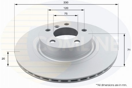 Гальмівний диск вентильований (задній) ADC1780V
